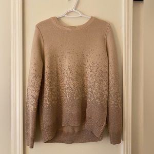 H&M Light Pink Glitter Ombré Sweater. Fits like M.
